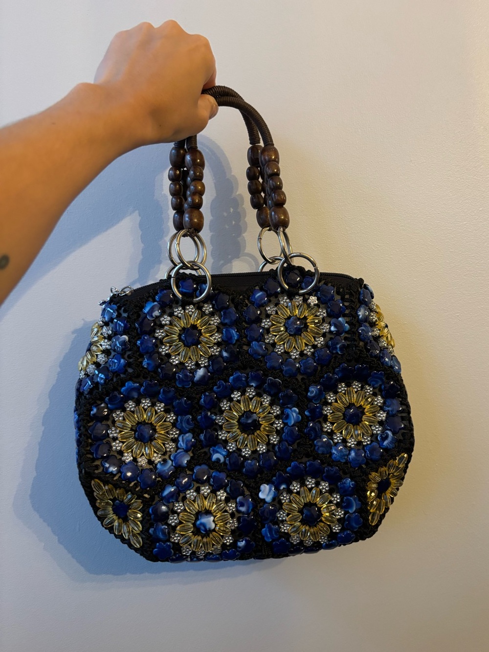 Beaded Floral Handbag